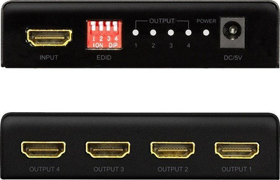 Splitter HDMI LogiLink HD0038, 1 me 4 porta, 4K 60Hz, i zi