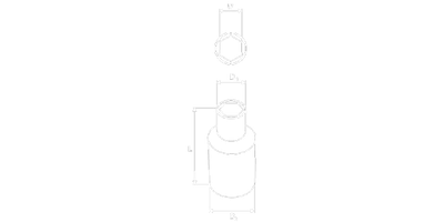 Kapak çelësi Neo 1/4\" 6-këndor, 14mm, ngjyrë argjend