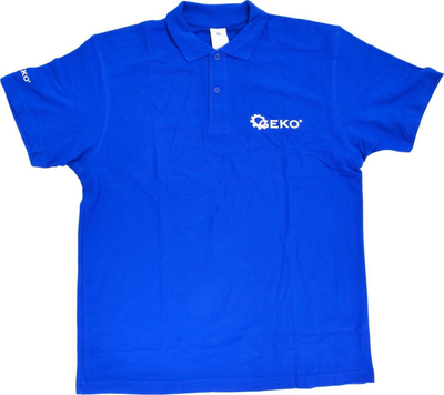 Bluzë polo Geko Q00009, pambuk 100%, me mëngë t’shkurtëra, blu