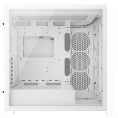 Kornizë PC Corsair 5000D Core Airflow, mid tower ATX, xham i temperuar, e bardhë