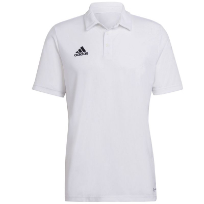 Bluzë polo Adidas Entrada 22, Aeroready, për burra, e bardhë