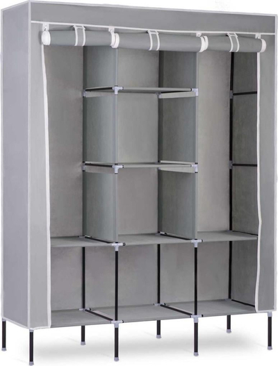 Dolap tekstili Massido XXL, 45x130x175 cm, i palosshëm, gri