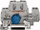 Terminal shine DIN Wago 870-523/281-582, me varistor 24V DC, gri