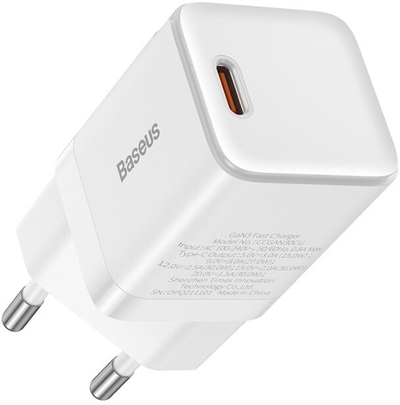 Karikues Baseus GaN3, 30W, i bardhë