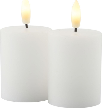 Set qirinj LED dekorativë Sirius Sille, 2 copë, për ambient të jashtëm, të bardhë