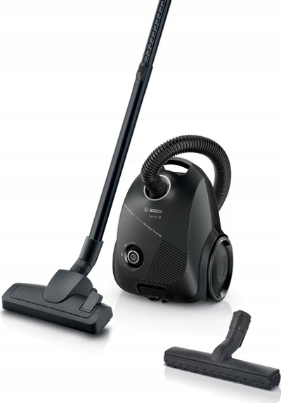 Fshesë me korent Bosch Serie 2 BGLS2BA3D8, 600W, me qese, e zezë matte