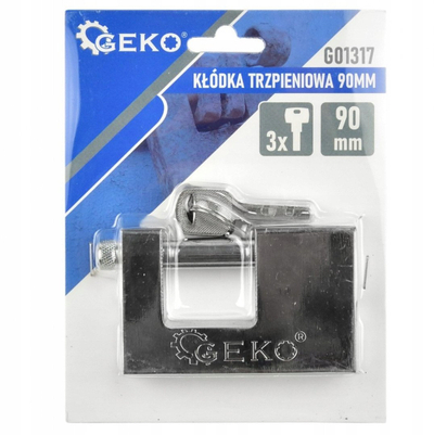 Dry Geko me pin 90mm, metal, ngjyrë argjendtë