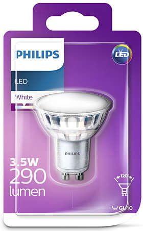Llambë LED Philips 8718696686744, 3.5W, GU10 3000K, e bardhë