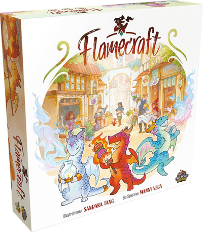 Loja me letra tavoline Cardboard Alchemy Flamecraft, strategjike bashkëpunuese, shumëngjyrëshe