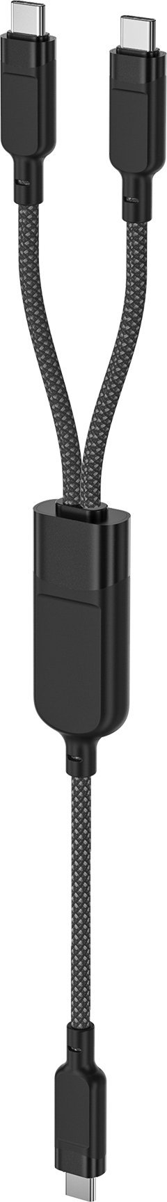 Kabllo karikimi Acefast C5-11 USB-C 2in1, 100W, 1.2m, e zezë