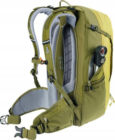 Shpinore çiklizmi Deuter Trans Alpine 30, 30L, me mbulesë shiu, gri