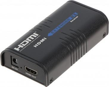 Приемник HDMI Extender Vidos HDMI-EX-120/RX-V4, до 120m, AV, црн