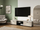 Kabinet TV Cama Meble SOHO 180x43x37 cm, cashmere dhe i zi