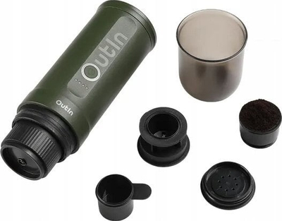 Aparat portativ espresso OutIn Nano 3 Cup, elektrik, për kafe të bluar dhe kapsula, jeshile Forest Green