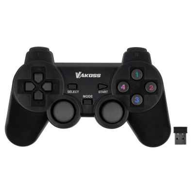 Gamepad pa tel Vakoss GP-4705BK, USB, Dual Shock, i zi