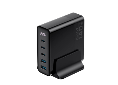 Karikues stacionar Havit UCLE004, 140W, 3x USB C, 2x USB A, i zi