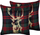 Set me jastëkë dekorativë RUDOLPH, 2 copë, 45 x 45 cm, jeshile me të kuqe