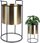 Mbajtëse vazo Vilde Flowerpot Plant Stand, metal 31 cm, diametër 15 cm, ari me të zezë