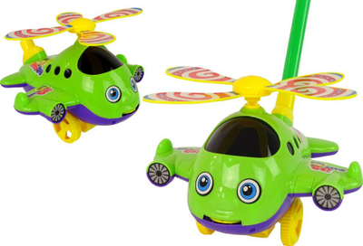Lodër shtytëse aeroplan Happy Airplane, me zile, shumëngjyrëshe