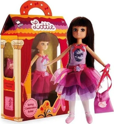 Kukull Finebooks Lottie Ballet Class, 18cm, për fëmijë 3+, rozë