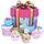Set për banjo Bomb Cosmetics Unicorn, bomba banjoje + sapunë trupi 100 g + skrab për trup 300 ml