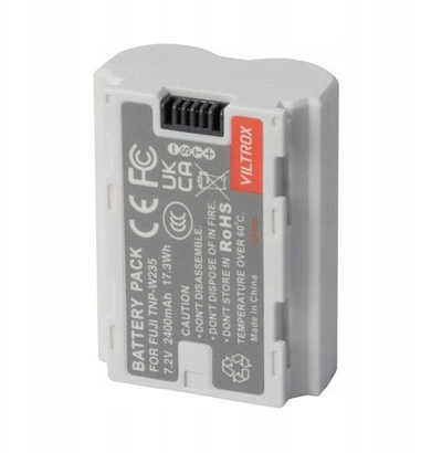 Bateri për kamera Viltrox Weeylite NP-W235, 2400mAh, me portë USB-C, e bardhë
