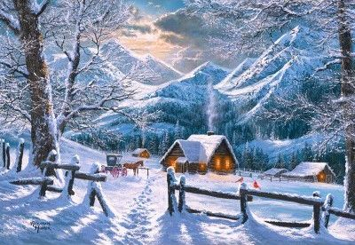 Puzzle Castorland Snowy Morning, 1500 copa, dimëror, shumëngjyrësh