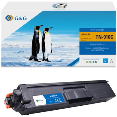 Toneri G&amp;G Brother TN-910C, cyan, 9000 faqe