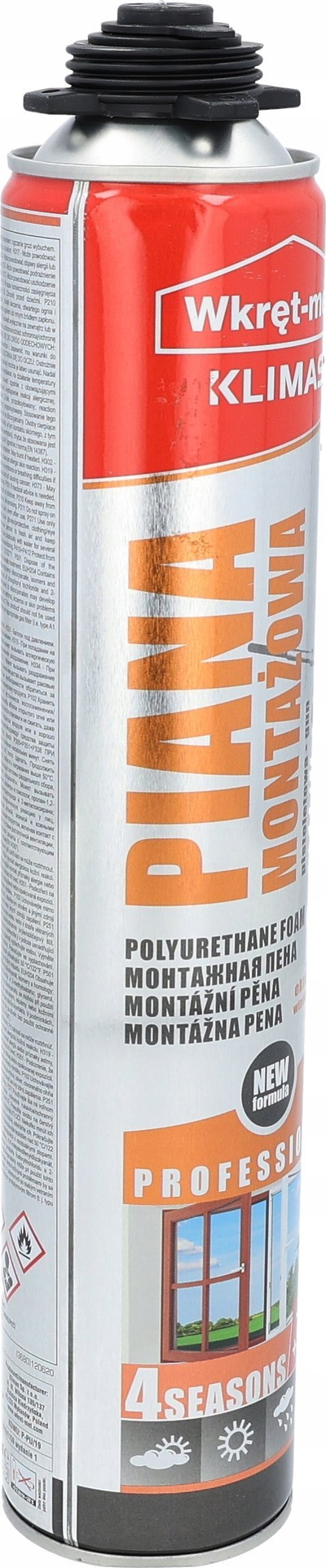 Пенка за монтажа полиуретанска Polyurethane Gun Assembly Foam, 750ml, жолта
