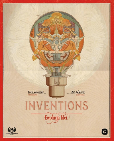 Lojë bordi Eagle Gryphon Games Inventions Evolution of the Idea, strategjike, për lojtarë të avancuar, shumëngjyrëshe