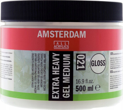 Medium akrilik Amsterdam Extra Heavy Gel 022, mat, 500 ml, transparent