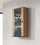Kabinet muri Soho Hanging Display Cabinet Db Lefkas, xham i temperuar, dekor dru Lefkas, i zi