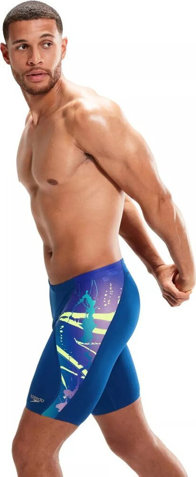 Kostum noti për burra Speedo Club Training V-Cut Jammer, ECO Endurance+, blu me vjollcë