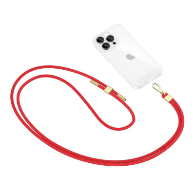 Rrip crossbody për telefon Tech-Protect C2S, me litar, i kuq me gold
