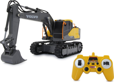 Eskavator me telekomandë Jamara Volvo EC160E, 1:26, 2.4GHz, i verdhë