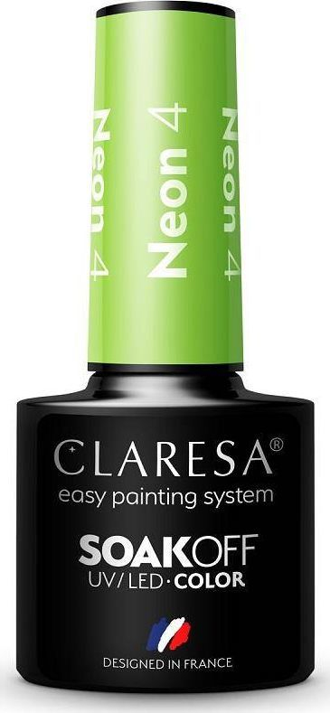 Xhel për thonj Claresa Soak Off UV / LED Neon Hybrid Varnish, 4.5g, jeshil