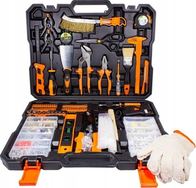 Set veglash Isma 1372 copë, 1/4", në valixhe plastike, portokalli