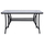 Tavolinë BRUNO, metal + xham të temperuar, 140×80×72 cm (HM5106.01), gri