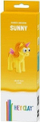 Set modelimi Hey Clay Sunny The Rainbow Unicorn, 3 kanaçe plastelinë, për fëmijë
