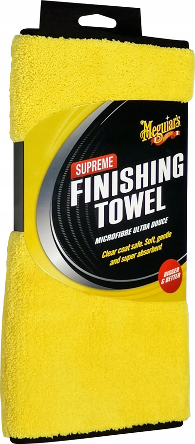 Peshqir mikrofibër Meguiar's Supreme Finishing Towel, për tharje makine, i verdhë