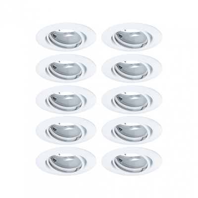 Set spote të futura Paulmann 93400, 10 copë, GU10, të bardha