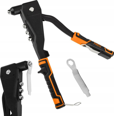 Riveter pensesh Neo, për nita çeliku dhe alumini 2.4-4.8mm, portokalli
