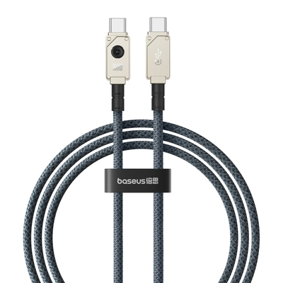 Кабел за полнење Baseus Unbreakable, USB Type C во USB Type C 100W, 1m, бел