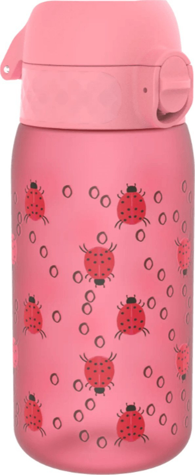 Shishe uji për kalamoj Ion8 Ladybugs, 350 ml, pa rrjedhje, rozë