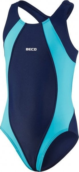 Kostum banje për goca BECO Reversible Cut, njëpjesësh, i dyanshëm, blu me rozë, madhësia 38B