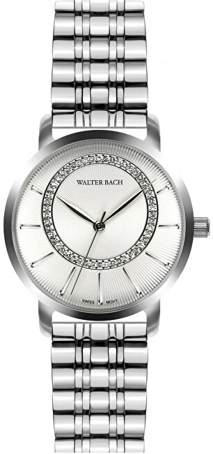 Orë dore për femra Walter Bach Trier Silver Steel WAL-4518, e argjendtë
