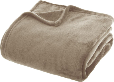 Batanije Paris Prix Plaid Solid, flanel, 230x180cm, bezhë