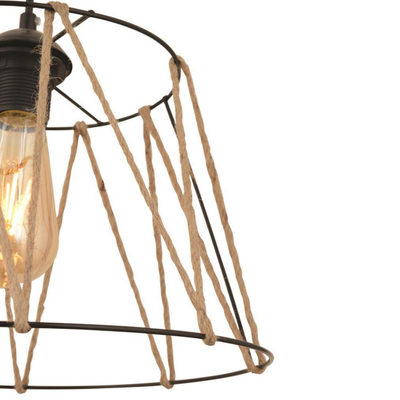Llambë tavani metal + litar Ø30×81 cm (HM7566.01)