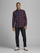 Këmishë Jack&Jones JJEGINGHAM Slim Fit, e kuqe e errët