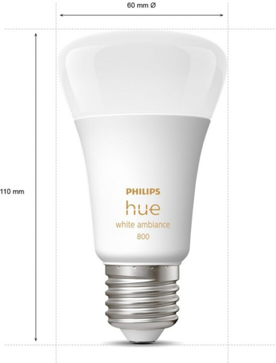 Set poça Philips Hue White Ambiance 6W 800lm E27, 4 copë